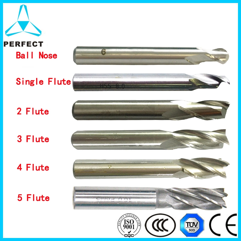 3 Flutes HSS End Mills for CNC Router Machine